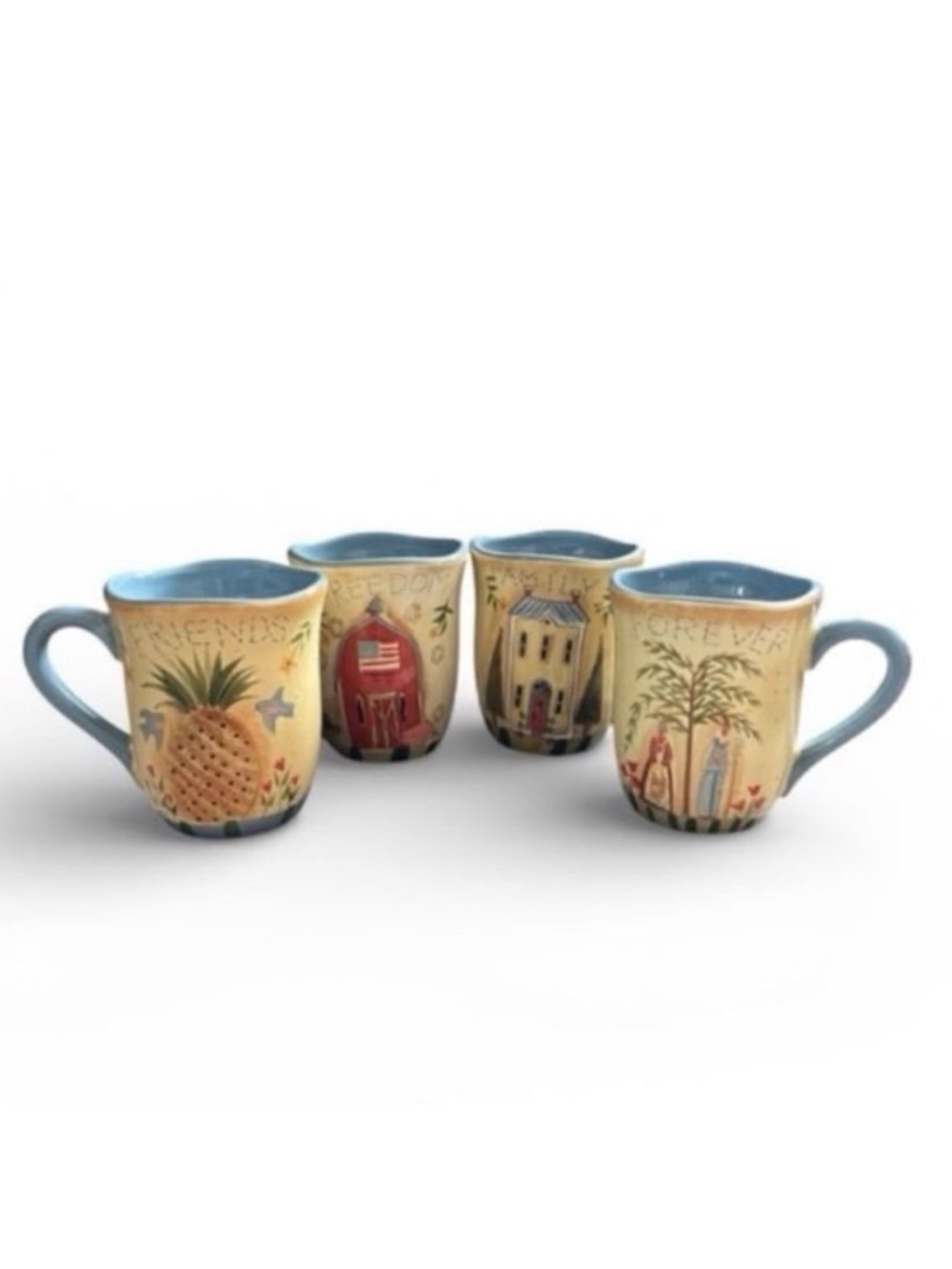 Susan Winget Cracker Barrel Old Country Store Simple Heart Collection Mugs